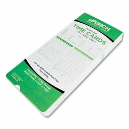 WORKWELL TECHNOLOGIES Time Clock Cards For Upunch Hn3000, Two Sides, 7.37 X 3.37, 50PK HNTCG1050